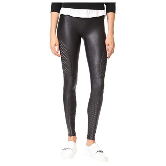 Spanx Faux Leather Moto Leggings Black Women’s Size Small 20136R - Picture 1 of 11